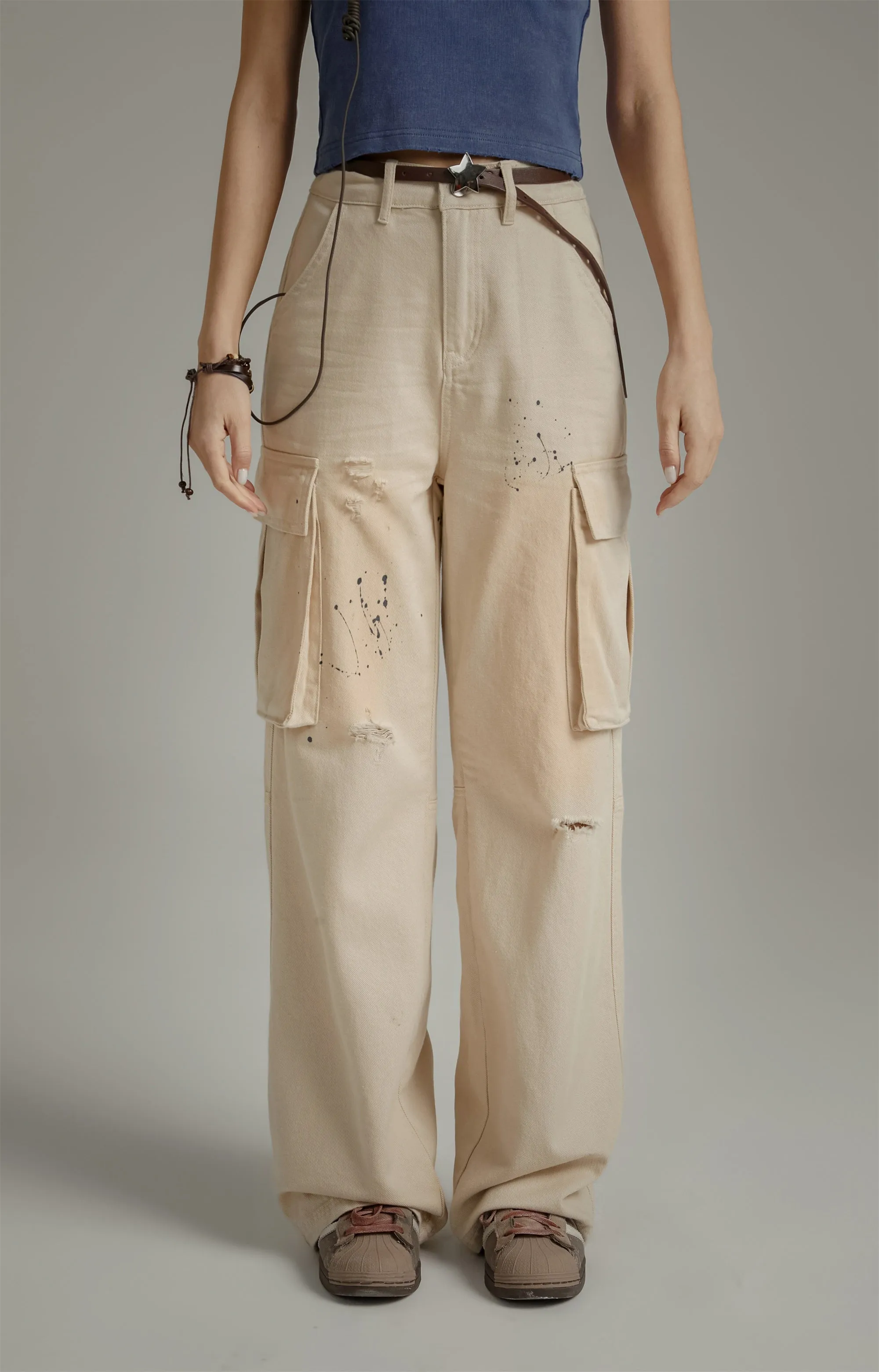 Multi-Pocket Casual Loose Pants