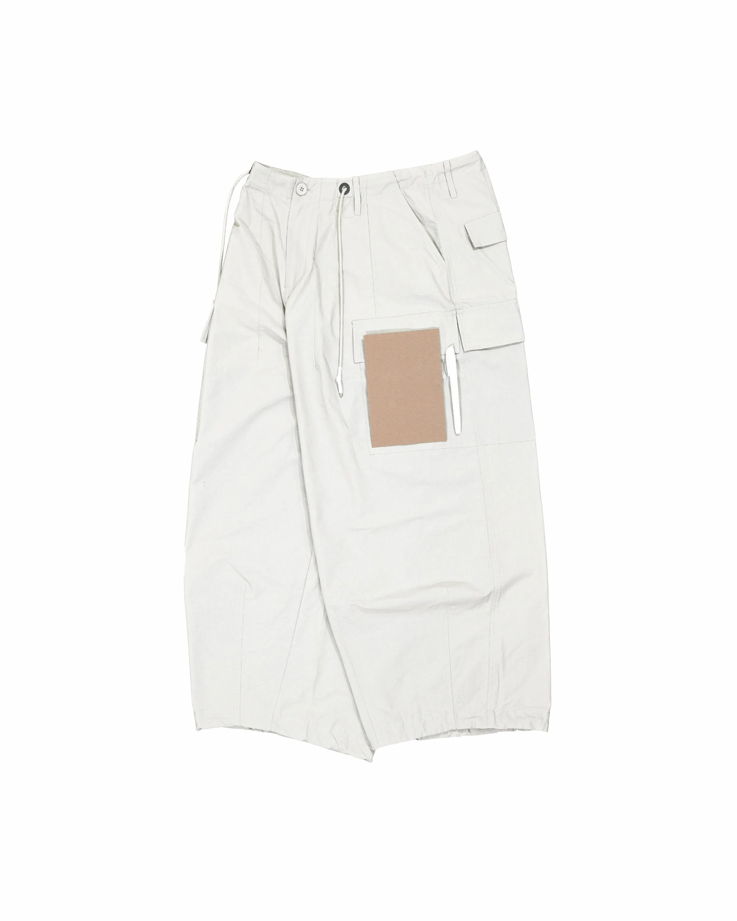 Multi-Pocket Ripstop Pants - White