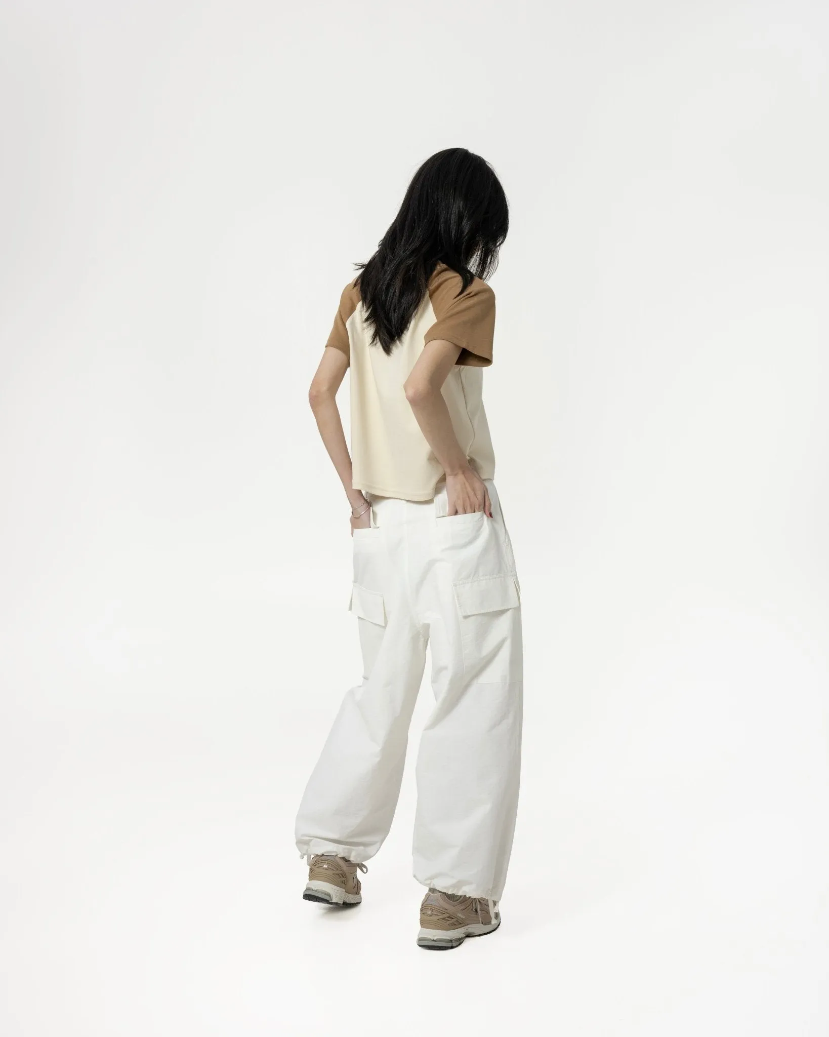 Multi-Pocket Ripstop Pants - White