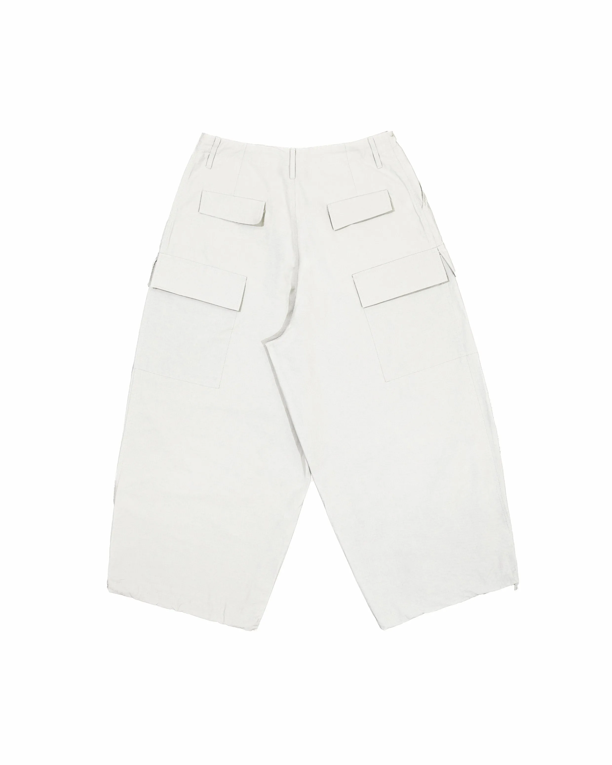 Multi-Pocket Ripstop Pants - White