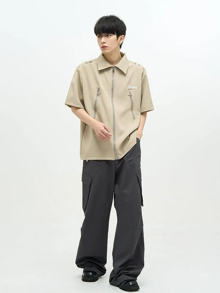 Multi Slant Pocket Loose Pants