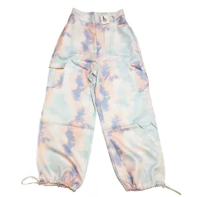 Pastel Tie Dye Print Cargo Pants