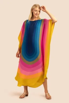 Plus Size Long Colorful Beach Cover Up Kaftan Dress