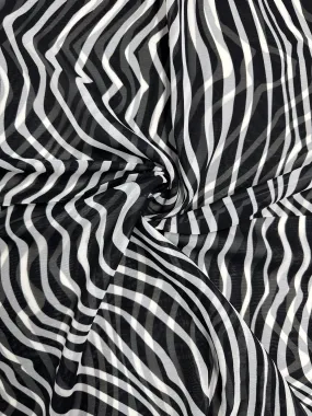 Printed Chiffon - Zebraic - 150cm