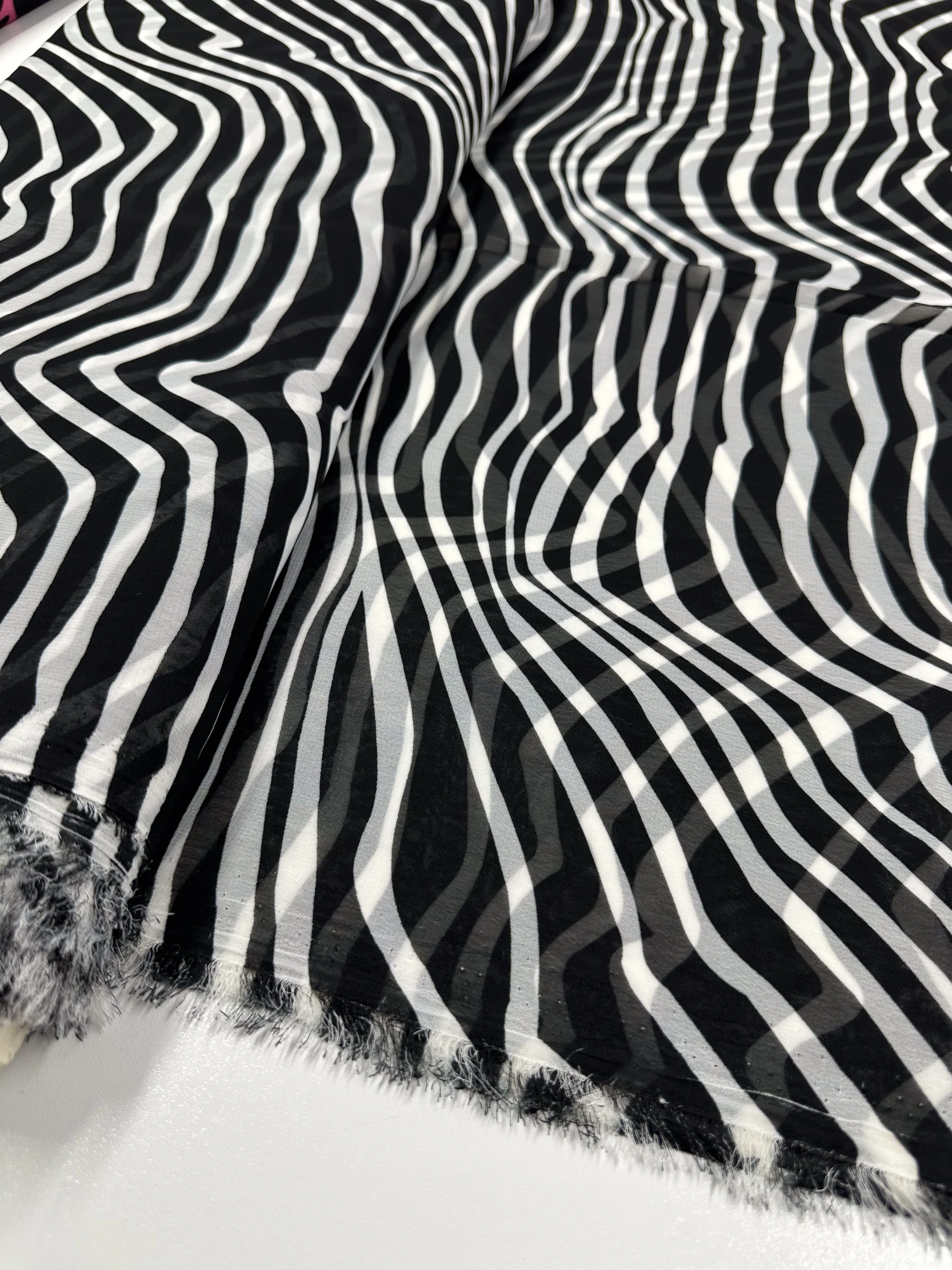 Printed Chiffon - Zebraic - 150cm