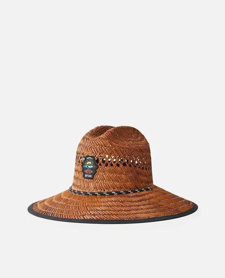 Rip Curl Logo Straw Hat Brown