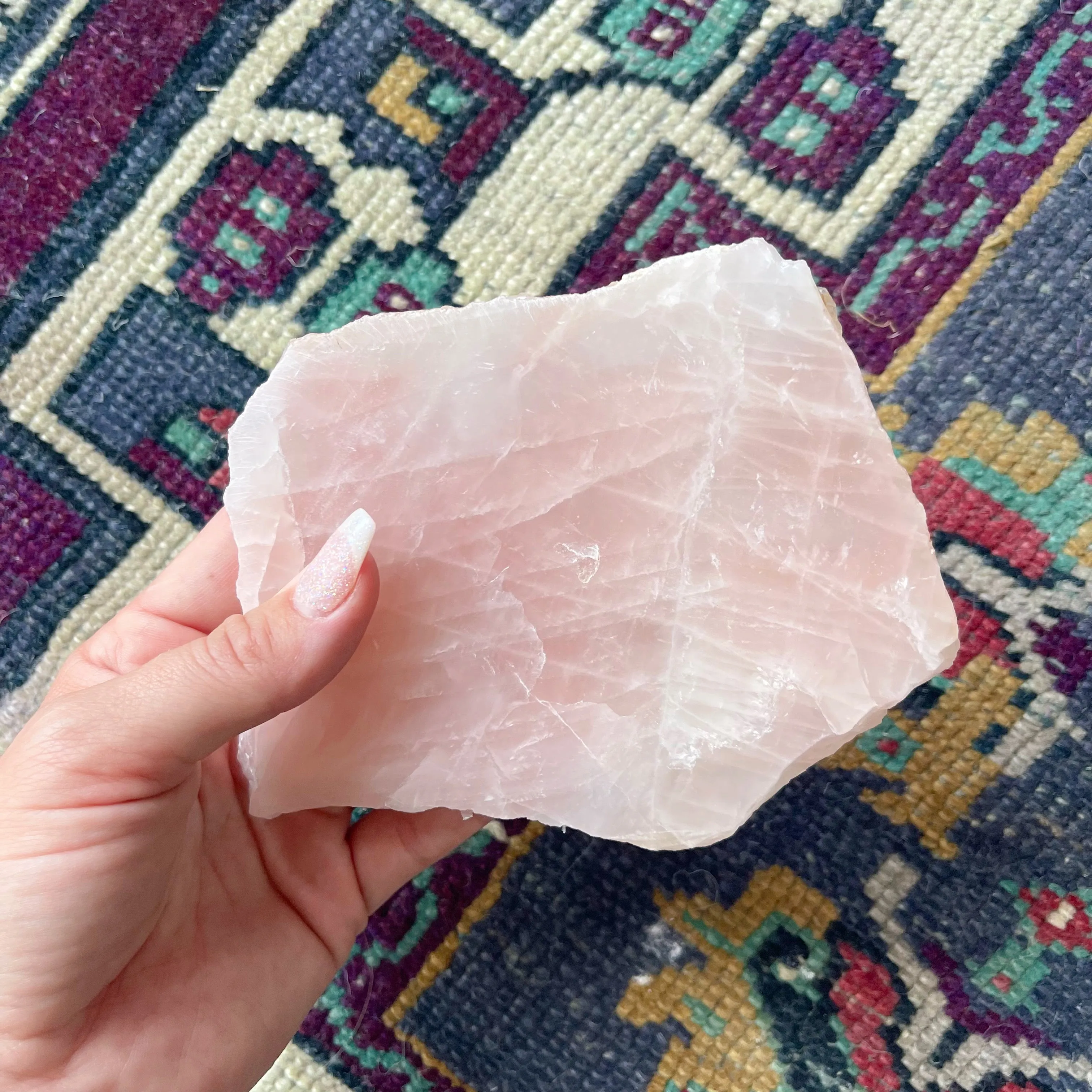 rose quartz slice