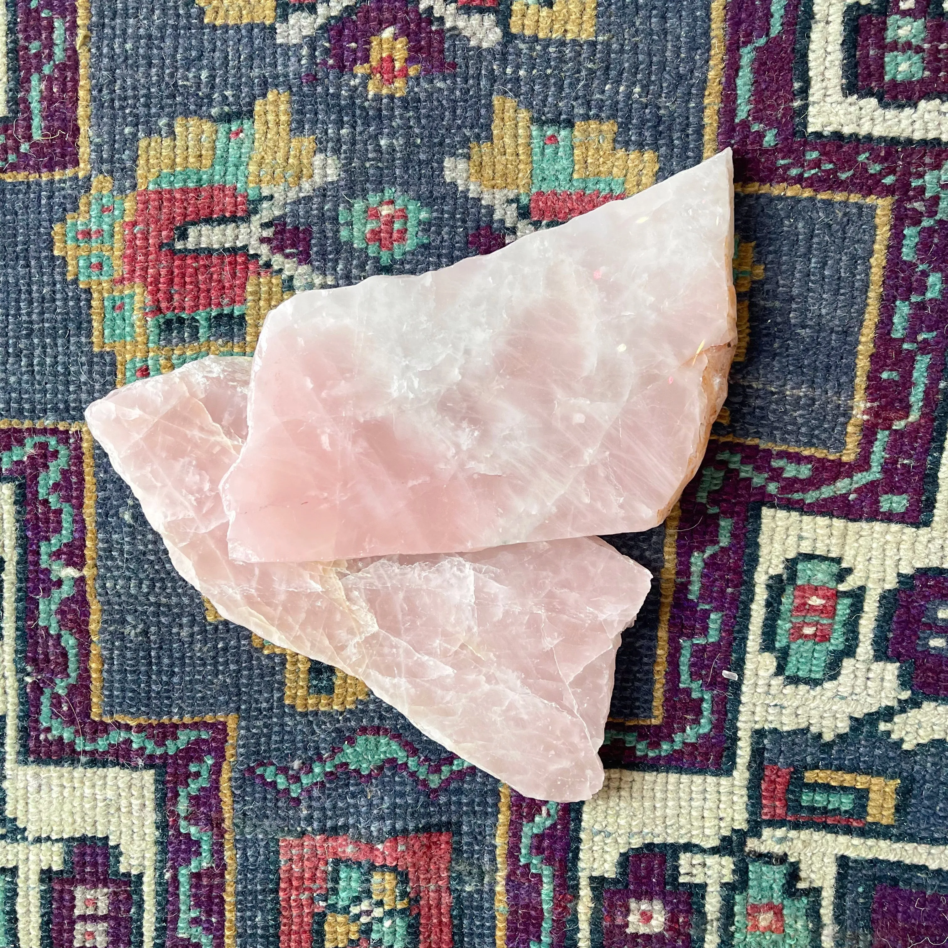 rose quartz slice