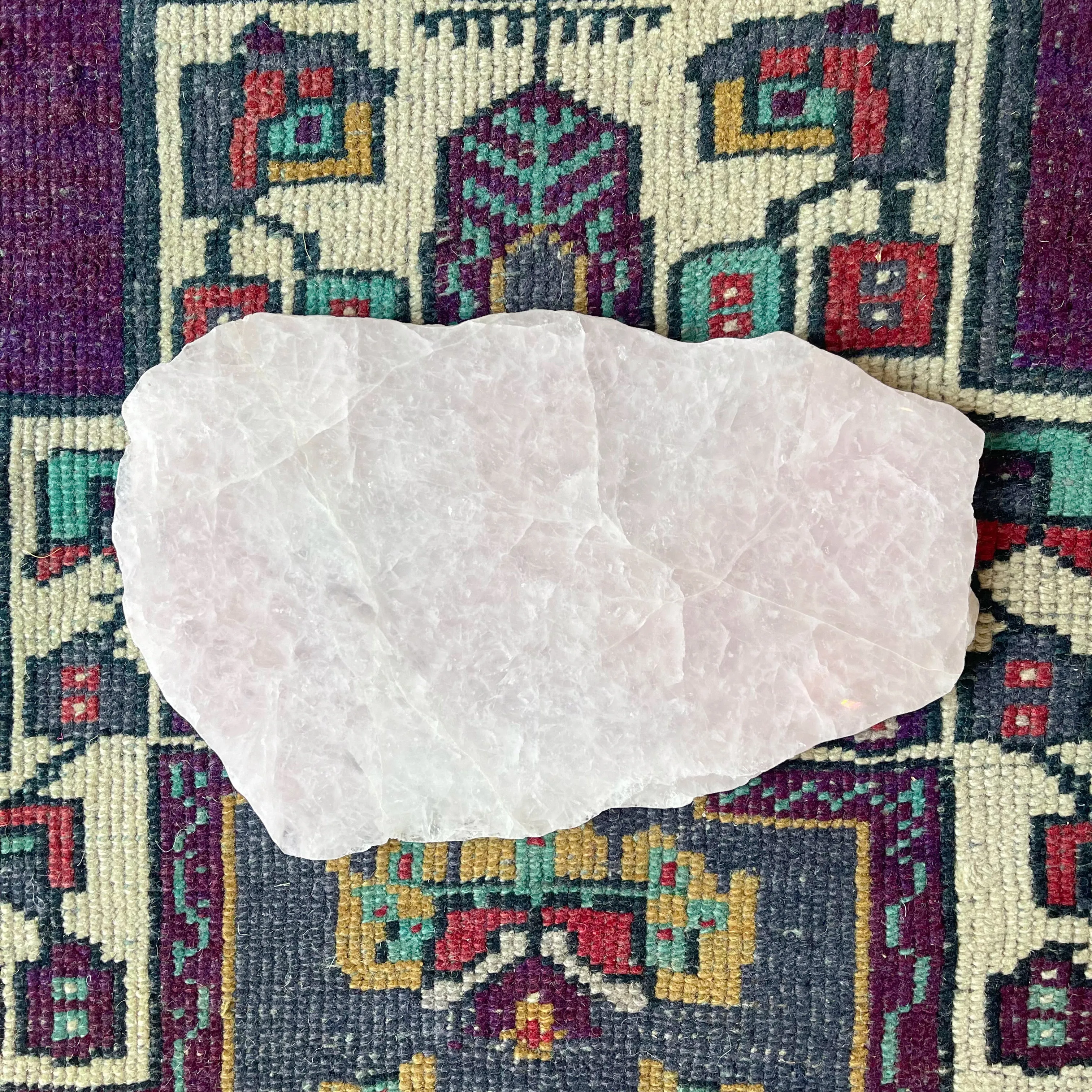 rose quartz slice