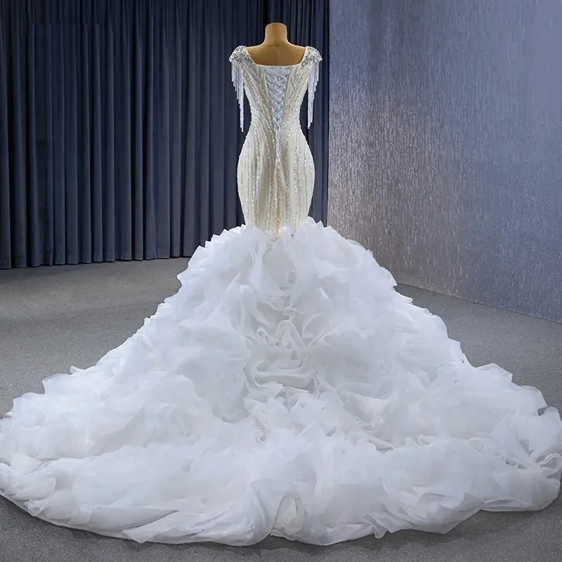 Ruffled Mermaid wedding gown