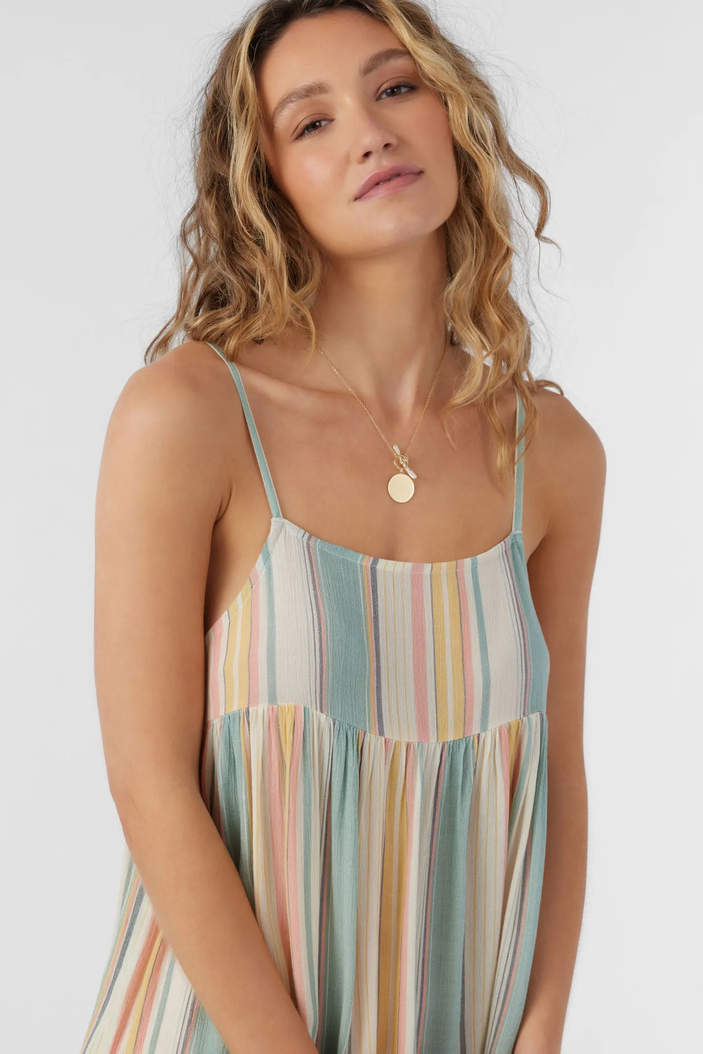 SALTWATER ESSENTIALS RILEE BEACHBOUND STRIPE COVER-UP DRESS