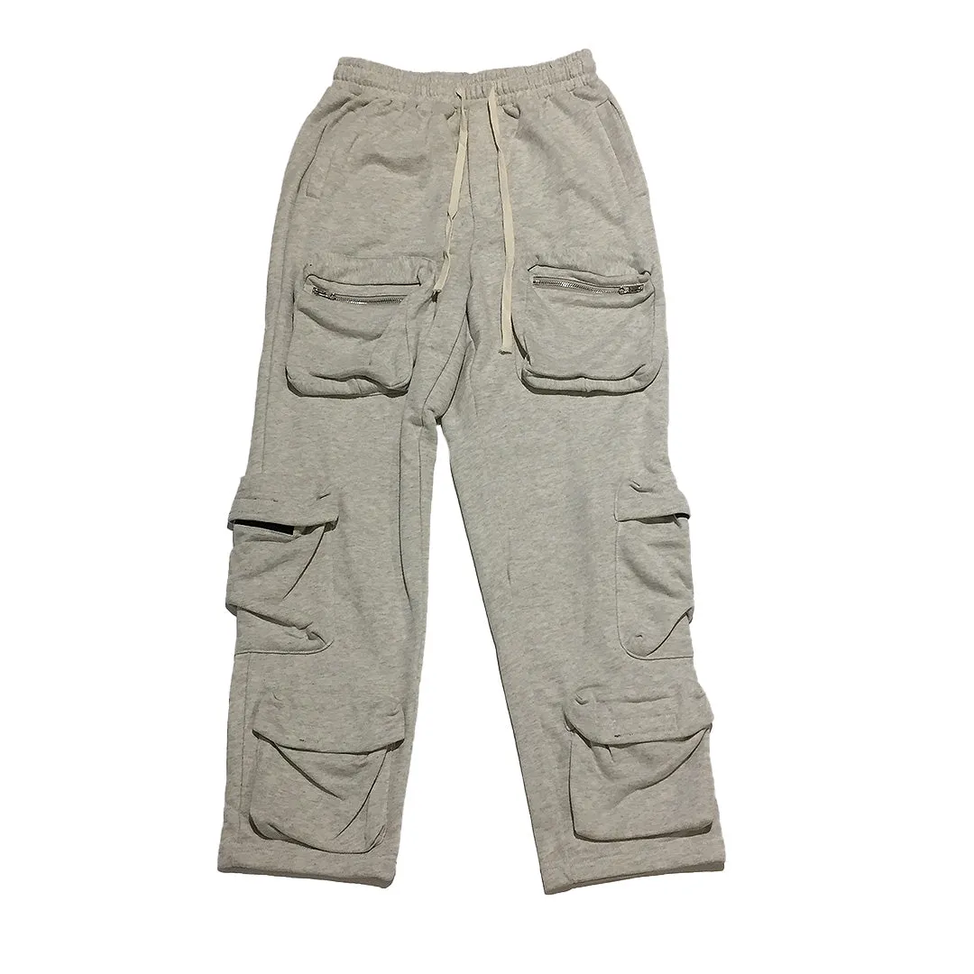 Slash Youth Grey Multi Pockets Sweat Pants