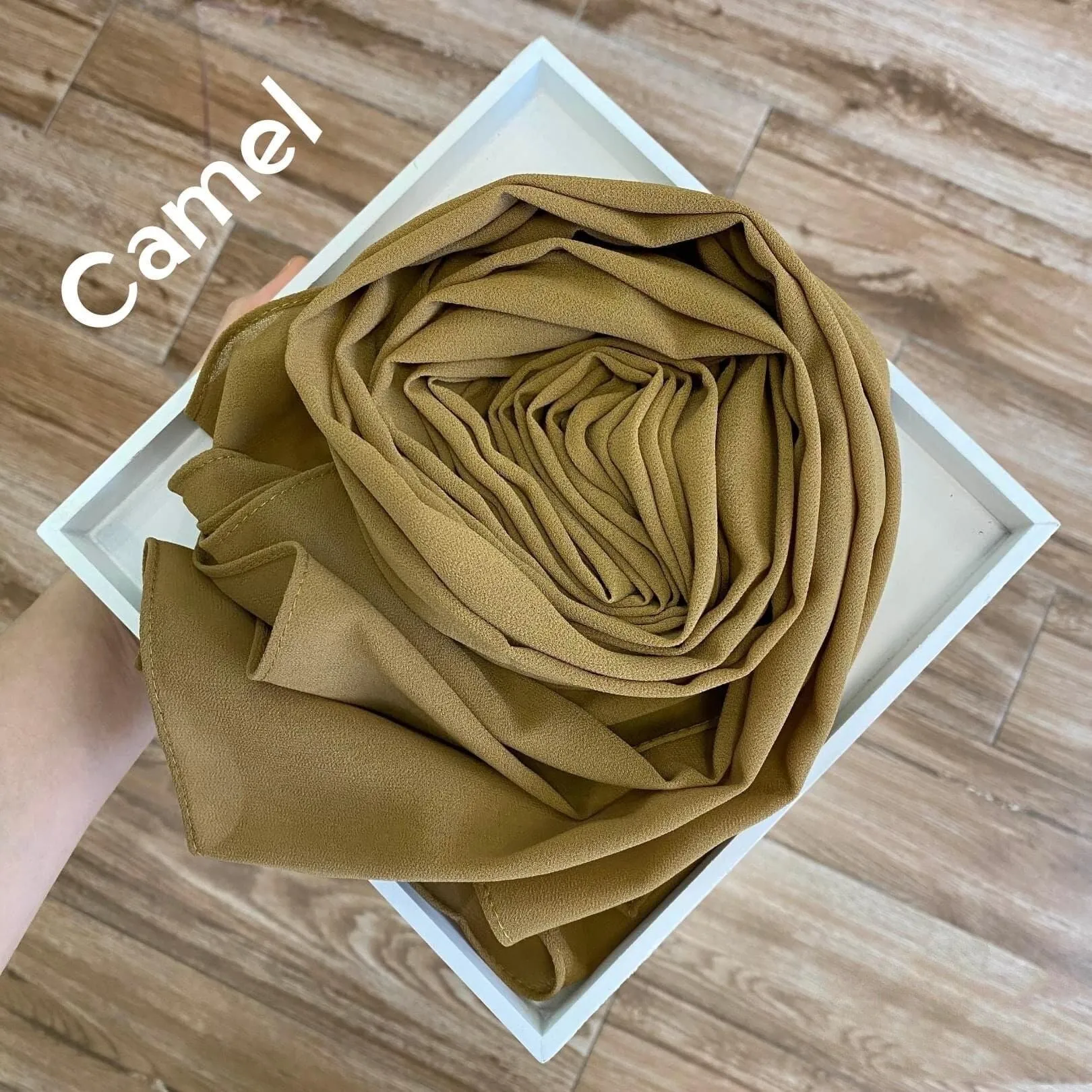 Solid Color Muslim Chiffon Scarf Hijab Headband for Women