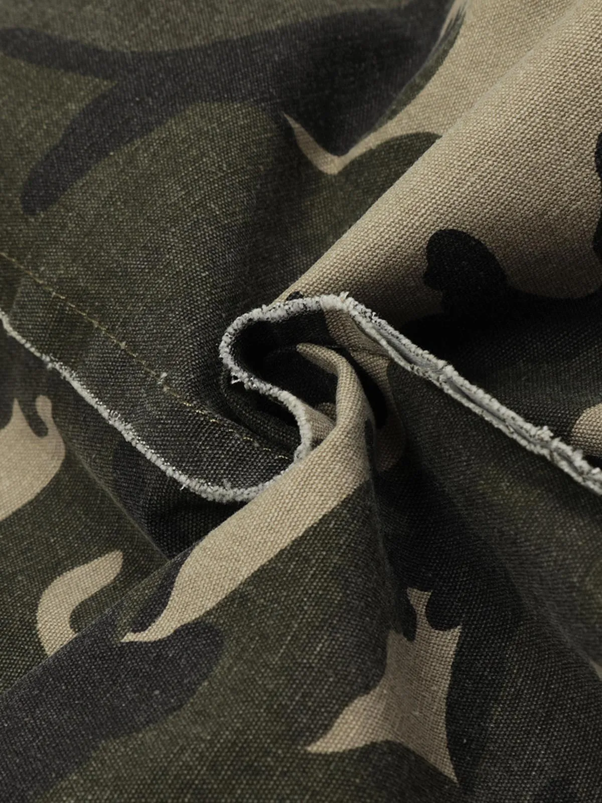 Thesupermade Camouflage Multi Pocket Patched Cargo Pants