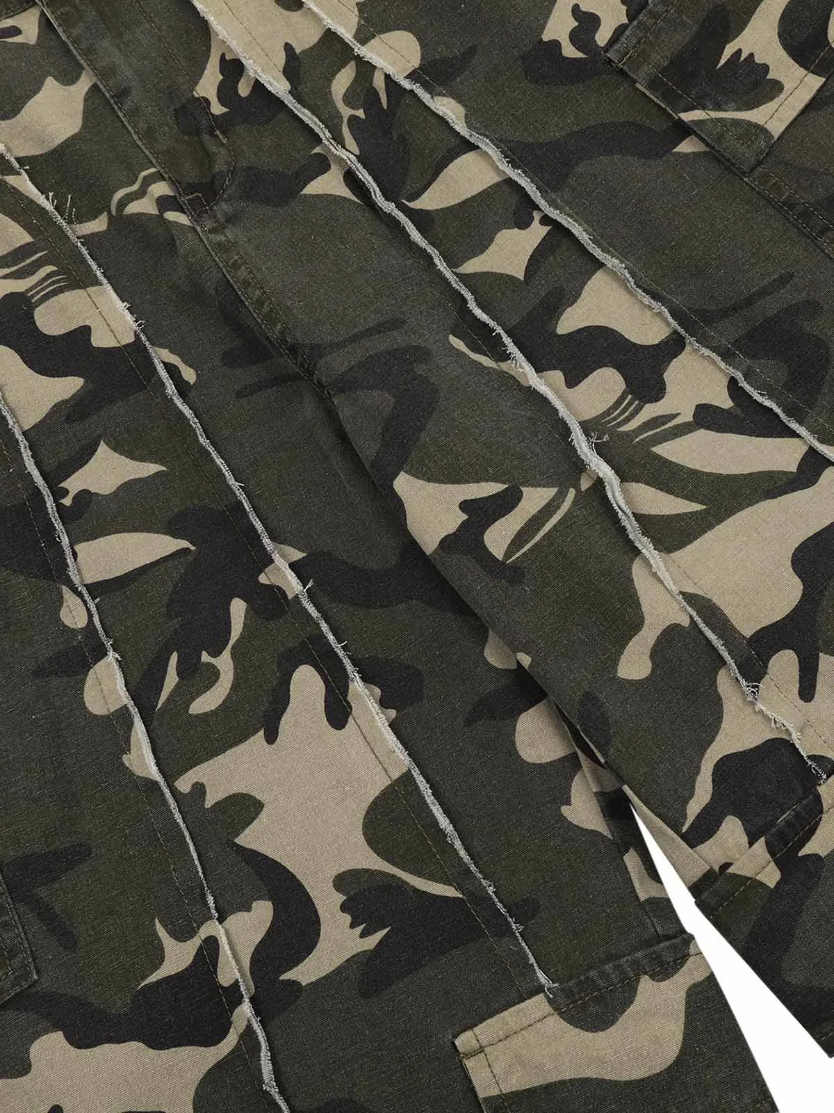 Thesupermade Camouflage Multi Pocket Patched Cargo Pants