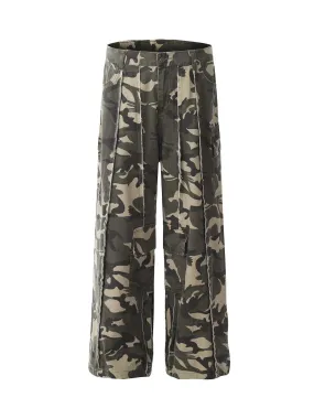 Thesupermade Camouflage Multi Pocket Patched Cargo Pants