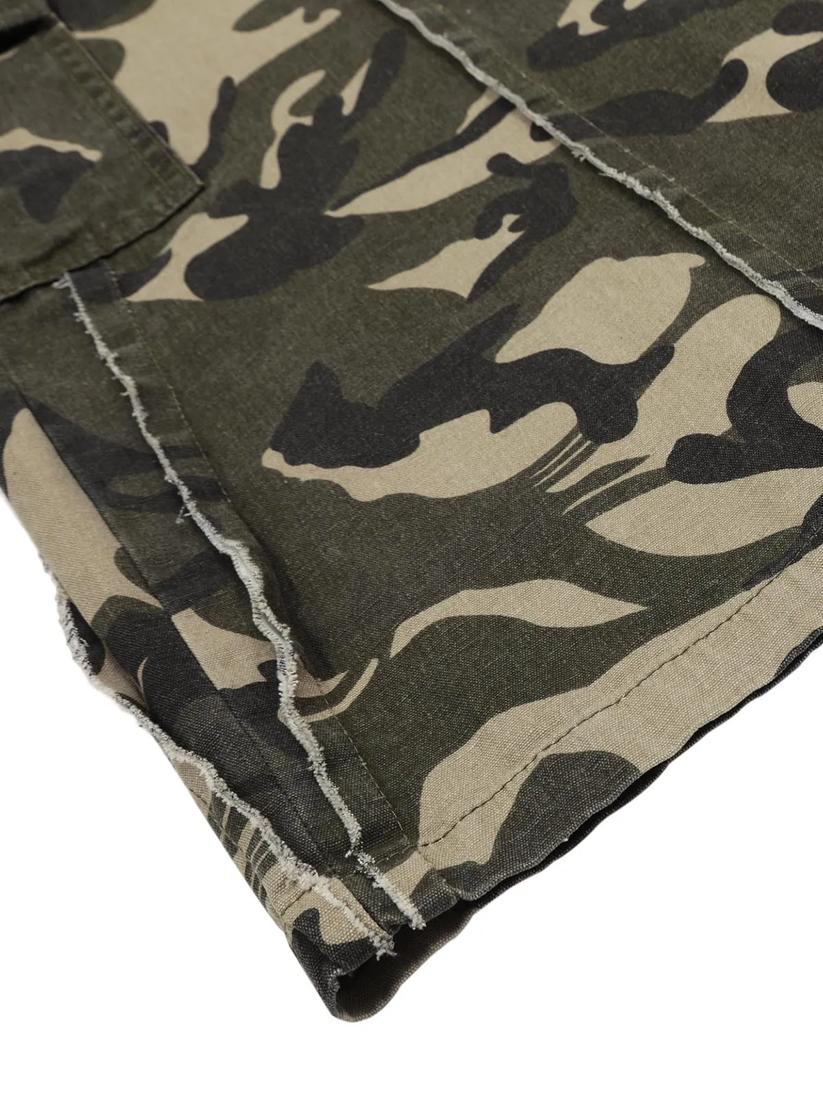 Thesupermade Camouflage Multi Pocket Patched Cargo Pants