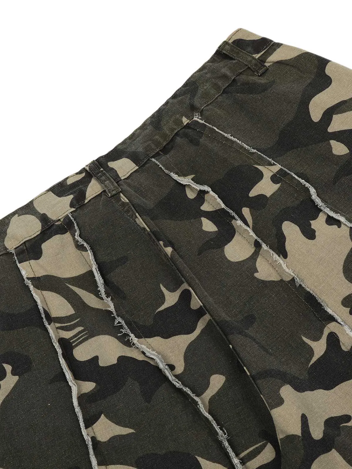 Thesupermade Camouflage Multi Pocket Patched Cargo Pants